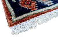 Teppich Orient Ziegler Brücke 60x90 cm 100% Wolle Handgeknüpft Carpet blau multi