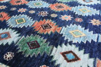 Teppich Orient Ziegler Brücke 60x90 cm 100% Wolle Handgeknüpft Carpet blau multi