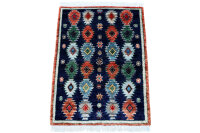 Teppich Orient Ziegler Brücke 60x90 cm 100% Wolle Handgeknüpft Carpet blau multi