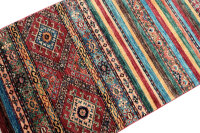 Teppich Orient Ziegler Khorjin Läufer 85x300 cm 100% Wolle Rug Handgeknüpft rot