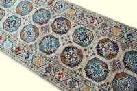 Teppich Orient Ziegler Filpa 83x310 cm 100% Wolle Handgeknüpft Carpet Rug beige