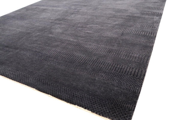 Teppich Orient Ziegler Modern 200x300 cm 100% Wolle Tappeto Handgeknüpft schwarz