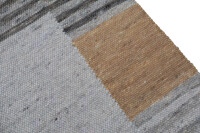 Handwebteppich Teppich Monza Design 170x240 cm 100% Wolle Rug Handgewebt grau