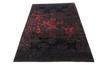 Teppich Anto Loribaft fein 200x290 cm Wolle Seide Handgeknüpft Rug anthrazit