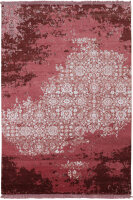 Designer Teppich Nepal Galaxy Fusion 200x300 cm Wolle Handgeknüpft rost berry