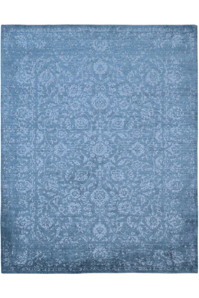 Edler Design Teppich Orient 200x300 cm 100% Wolle Handgeknüpft blautöne indigo