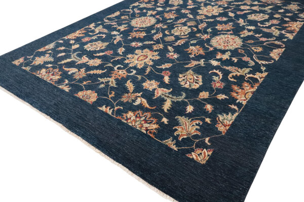 Teppich Orient Ziegler 250x300 cm 100% Wolle Rug Carpet Handgeknüpf beige blau