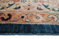 Teppich Orient Ziegler Ariana  200x300 cm 100% Wolle Rug Handgeknüpf blau gold