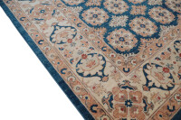 Teppich Orient Ziegler Ariana  200x300 cm 100% Wolle Rug Handgeknüpf blau gold