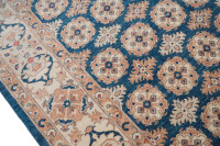 Teppich Orient Ziegler Ariana  200x300 cm 100% Wolle Rug Handgeknüpf blau gold