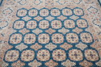 Teppich Orient Ziegler Ariana  200x300 cm 100% Wolle Rug Handgeknüpf blau gold