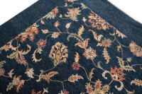 Teppich Orient Ziegler 200x300 cm 100% Wolle Rug Carpet Handgeknüpf blau meliert