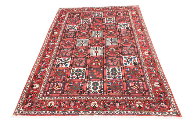 Teppich Perser Orient Felder Bekhtiar  250x350 cm 100% Wolle Handgeknüpft rot