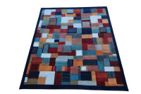 Teppich Perser Gabbeh Loribaft Nomad 200x250 cm Handgeknüpft 100% Wolle blau