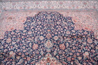 Teppich Orient Kaschmir Seide Handgeknüpft 250x300 cm 100% Reine Seide Rug blau