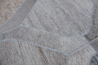 Leder Teppich Tappeto 150x240 cm Rindsleder Rug Cowhide Kuhfell grau beige