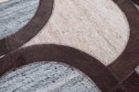 Leder Teppich Tappeto 150x240 cm Rindsleder Rug Cowhide Kuhfell braun beige