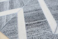 Leder Teppich Tappeto 150x240 cm Rindsleder Rug Cowhide Kuhfell grau creme