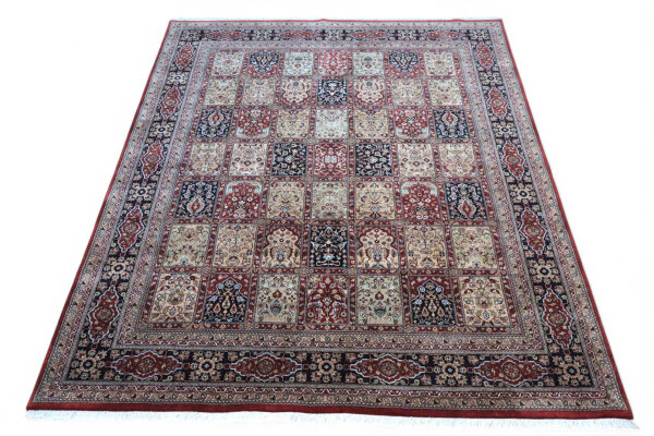 Teppich Orient Indo Felder Ghom 250x300 cm Carpet 100% Wolle Handgeknüpft terra