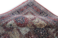 Teppich Orient Indo Felder Ghom 250x300 cm Carpet 100% Wolle Handgeknüpft terra