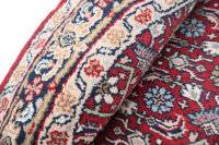 Teppich Orient  Himla Herati Rund 100x100 cm 100% Wolle Handgeknüpft creme rot