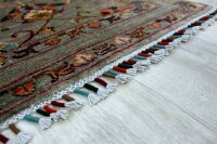Teppich Orient Ziegler Sultani 82x127 cm 100% Wolle Handgeknüpft Rug grau