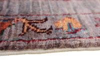 Teppich Orient Ziegler Sultani 83x128 cm 100% Wolle Handgeknüpft Rug hell lila