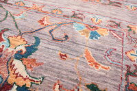Teppich Orient Ziegler Sultani 83x128 cm 100% Wolle Handgeknüpft Rug hell lila