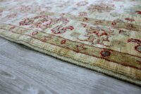 Teppich Orient Ziegler Sultani 84x125 cm 100% Wolle Handgeknüpft Rug beige