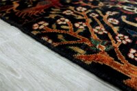 Teppich Orient Ziegler Frahan 86x124 cm 100% Wolle Handgeknüpft schwarz