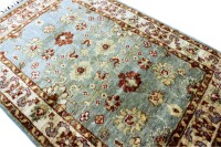 Teppich Orient Ziegler Sultani 80x127 cm 100% Wolle Handgeknüpft Rug grau
