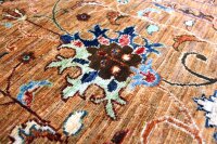 Teppich Orient Ziegler Chobi 85x125 cm 100% Wolle Handgeknüpft Rug brauntöne