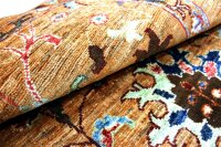 Teppich Orient Ziegler Chobi 85x125 cm 100% Wolle Handgeknüpft Rug brauntöne