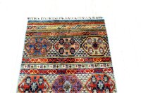 Teppich Orient Ziegler Khorjin 75x122 cm 100% Wolle Handgeknüpft lila beige