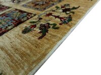 Teppich Orient Läufer Ziegler Khorjin 80x330 cm 100% Wolle Handgeknüpft beige