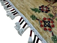 Teppich Orient Läufer Ziegler Khorjin 80x330 cm 100% Wolle Handgeknüpft beige
