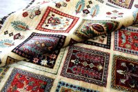 Teppich Orient Felder Ziegler 170x240 cm 100% Wolle Handgeknüpft Carpet beige