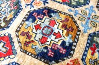 Teppich Orient Ziegler Khorjin 170x250 cm 100% Wolle Handgeknüpft blau beige
