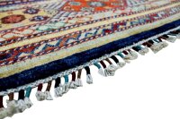 Teppich Orient Ziegler Khorjin 80x120 cm 100% Wolle Handgeknüpft Gestreift rot