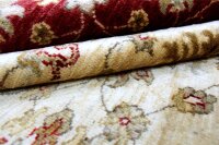 Teppich Orient Ziegler Chobi 167x220 cm 100% Wolle Handgeknüpft Rug rot beige