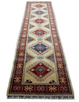 Teppich Orient Afghan Kazak Läufer 86x360 cm 100%...
