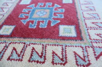 Teppich Orient Afghan Kazak Läufer 86x360 cm 100% Wolle Handgeknüpft Rug beige