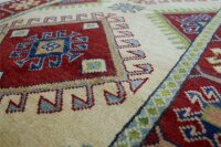 Teppich Orient Afghan Kazak Läufer 86x360 cm 100% Wolle Handgeknüpft Rug beige