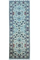 Teppich Orient Afghan Kazak Läufer 83x292 cm 100% Wolle Handgeknüpft Rug beige