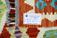 Afghan Kelim Maimana Handgewebt 100% Wolle 200x300 cm multi Geometrisch Handmade