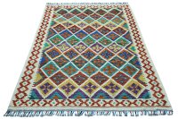 Teppich Afghan Kelim Handgewebt 100% Wolle 150x200 cm...