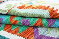 Teppich Afghan Kelim Maimana Handgewebt 100% Wolle 130x175 cm Flachgewebe Carpet