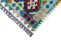 Teppich Afghan Kelim Maimana Handgewebt 100% Wolle 150x200 cm Flachgewebe Rug