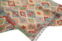 Teppich Afghan Kelim Handgewebt 100% Wolle 200x290 cm Handarbeit Handgewebt Rug