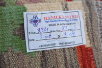 Teppich Afghan Kelim Handgewebt 100% Wolle 200x290 cm Handarbeit Handgewebt Rug